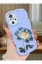 Redmi Note 10 Pro Compatible Case Camera Protector Blue Silicone Couple Phone Case Floral Pattern