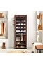 9-Tier Foldable Shoe Rack with Cover – 25-Pair Brown Shoe Organizer, 157x59x28cm Space Saving Storage Shelf for Home - 2