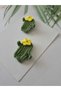 My Cactus Flower, Non-Slip, Non-Burning, Non-Slip 2-Piece Baby Buckle Set for Babies with Less Hair, Handmade Gift Set - 3