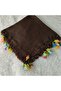 Handmade Rainbow Spring Beaded Crochet Border Writing Edge Cheesecloth Yemeni Dowry Bag Circle - 3