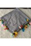 Handmade Rainbow Spring Beaded Crochet Border Writing Edge Cheesecloth Yemeni Dowry Bag Circle - 2