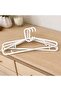 Plastic Hanger 30 Pcs Set, Non-Slip Clothes Hangers for Wardrobe, Closet Storage & Space-Saving Organization (White) (Pack Of 30) - 4
