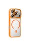 iPhone 17 Pro Max Case with Camera Stand Magsafe Supported Transparent Back Silicone Omsy - 3