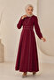 Sparkling Stone Detailed Hijab Evening Dress