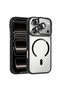 iPhone 17 Pro Case with Camera Stand, Magsafe Compatible, Transparent Back, Silicone Brsa - 3