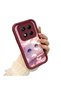 Xiaomi Redmi Note 14 Pro Plus 5g Compatible Case Camera Protector Burgundy Silicone Couple Phone Case Cat Pattern - 3