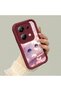 Xiaomi Poco M6 Pro 4g Compatible Case Camera Protector Claret Red Silicone Couple Phone Case Cat Pattern - 2