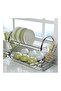 2 Layer Dish Drainer Rack Silver 35cm - 2
