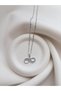 Zircon Stone Infinity Necklace - Steel Women's Necklace - Zircon Stone Necklace Symbolizing Luck and Infinity - Steel Necklace