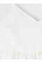 Vizyon New Season White Rope Strap Brode Peplum Blouse - 2