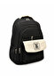 Beige Unisex Daily School Backpack, Water Resistant, Multiple Compartments, Laptop Compartment - 2