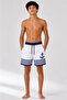 Children's Premium Swim Shorts with Zipper Pockets and Mesh Lining - White - 2