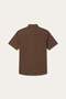100% Cotton Regular Fit Polo Collar Short Sleeve Brown Shirt D7551Ax26Sp - 2
