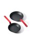 2 Piece Swiss Coating Frying Pan Set, 20 and 26 CM, Non-stick, Oven Safe & Dishwasher Safe, Induction Compatible, PFOA PFOS Free - Black with Red Handles - 8