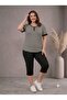 Large size lycra viscose combed comfortable cut capri set - 3