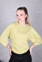 Women's Relaxed Fit Side Gathered Bat Sleeve Blouse - 2