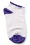 6-Piece White Purple Seamless Women's Socks Set - Soft Cotton - 3