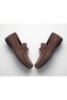 Genuine Soft Leather Bowknot Flexible Casual Brown Loafer Ballet Men's Shoes Te0492 - 5