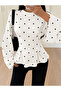 Women's Waist-Slit Flounce Long Sleeve Blouse 223 - 4