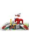 Fire Truck Parking Garage Playset with Helicopter Emergency Vehicles Toy for Kids 3+ Years