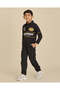 Boys Black Paneled Long Sleeve Polo - 5