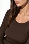 بلوزة نسائية من BUSEM بأكمام طويلة وقصة ضيقة - 4