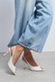 Betty Beige Matte Open Toe Women's Heeled Shoes