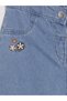 Ozmarka New Season Blue Flower Embroidered Baby Girl Jean Pants - 4