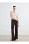 Elastic Waist Textured Women's Trousers (S6)