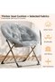 Folding Saucer Chair - Faux Fur Soft and Comfortable - Ideal for Bedroom, Living Room, Dormitory - Sturdy Frame - Suitable for Adults, Teens and Children - 2