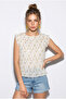 Women's Yellow Floral Patterned Ruffle Detailed Lined Pleated Chiffon Blouse 20330 60286424 - 3