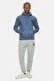 Soho Navy Blue Hooded Embroidered Loose Fit Men's Sweatshirt - 4