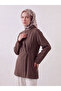Chain Patterned Cotton Scarf - Brown Cream