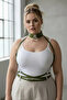 Plus Size Khaki Women's Belt Corset Style with Ring Detail - 2
