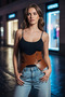 Tan Women's Belt Wide Leather Corset Type Waist Accessory - 3