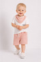 Baby Muslin Summer Shorts Set – 100% Cotton Soft Textured T-Shirt, Shorts and Scarf Set - 2
