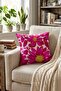 Pink Floral Design Decorative Throw Pillow Cover |   Modern Home Decor 43X43