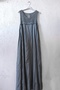 Italian Gray Pool Collar Sleeveless Skirt Ruffle Knitwear Garnished Casual 100% Linen Woven Dress 135 58 - 2