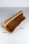 One-Piece Teak Wood Hand-Carved Luxury Wooden Fruit Bowl & Serving Tray - 2