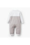 Cotton Collared Long Sleeves Sleepsuit with Stripes - 3