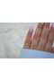 Yzk501 Double Form Zircon Stone Cross and Solitary Looking Sparrow Ring (Adjustable) - 2
