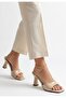 Jova Daily Beige Patent Leather Heeled Slippers 8 cm - 4