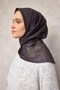 Cotton Polyester Soft Scarf Dark Green Geometric Patterned Non-Slip Textured Tok Duruşlu 90X90 - 5
