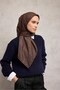 Cotton Polyester Soft Scarf Anthracite Geometric Patterned Non-Slip Textured Tok Duruşlu 90X90 - 2