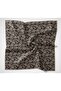 Cotton Polyester Soft Scarf Brown-Black Floral Patterned Non-Slip Textured 90X90 - 5