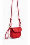 Women's Red Mini Shoulder Bag with Adjustable Strap Crossbody Daily Handbag - 2