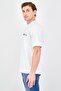 Men Crew Neck Short Sleeve Brand Logo T-Shirt, White - 2