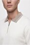 Ds Damat Regular Fit Ecru Summer Rayon Knitwear T-Shirt - 2
