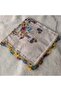 Handmade Needlework Writing, Scarf, Yemeni, Mevlit Cover, Head Cover, 4 Sides Embroidered, 100% Cotton, 100*100cm - 3