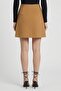 Women Textured Mini Skirts, Brown - 4